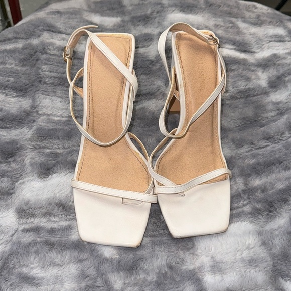 Fashion Nova Shoes - Fashion Nova White Heels 8M